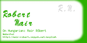 robert mair business card